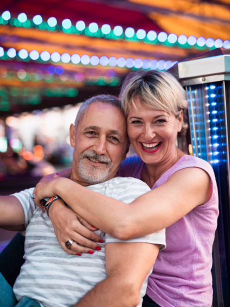 Couple embracing comfortably at home — sexual wellness care for men and women at Mirror Mirror Medspa in Los Angeles
