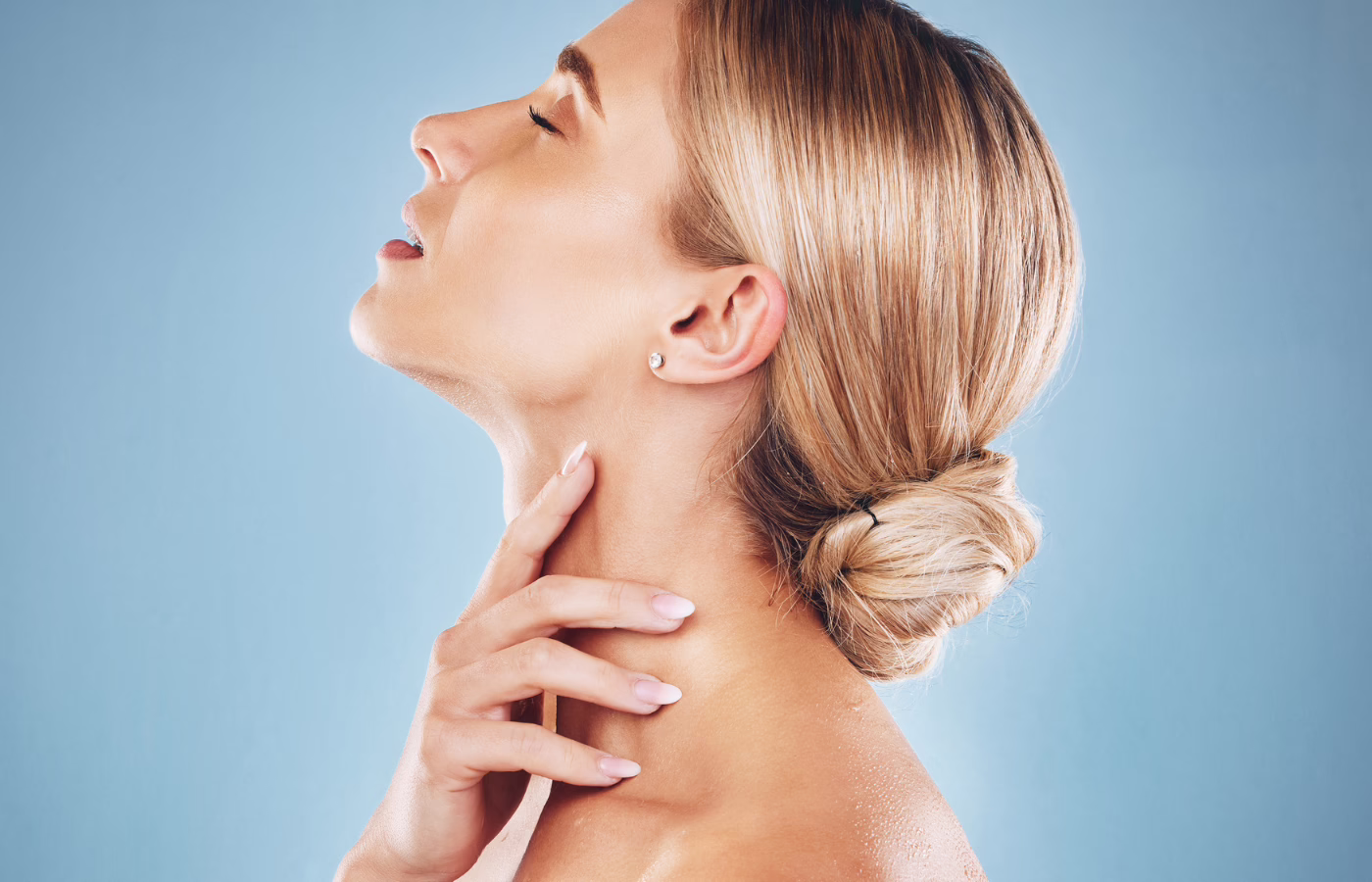 Defined jawline and neck profile — Kybella double chin treatment at Mirror Mirror LA