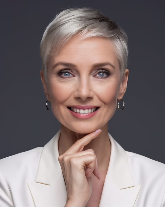 Confident woman in her 70s with naturally refreshed appearance — Mirror Mirror Med Spa Los Angeles